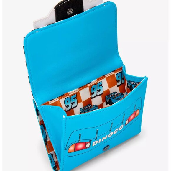 Loungefly Pixar Cars Lightning McQueen Dinoco Light-Up Backpack and Wallet Set - Picture 11 of 12